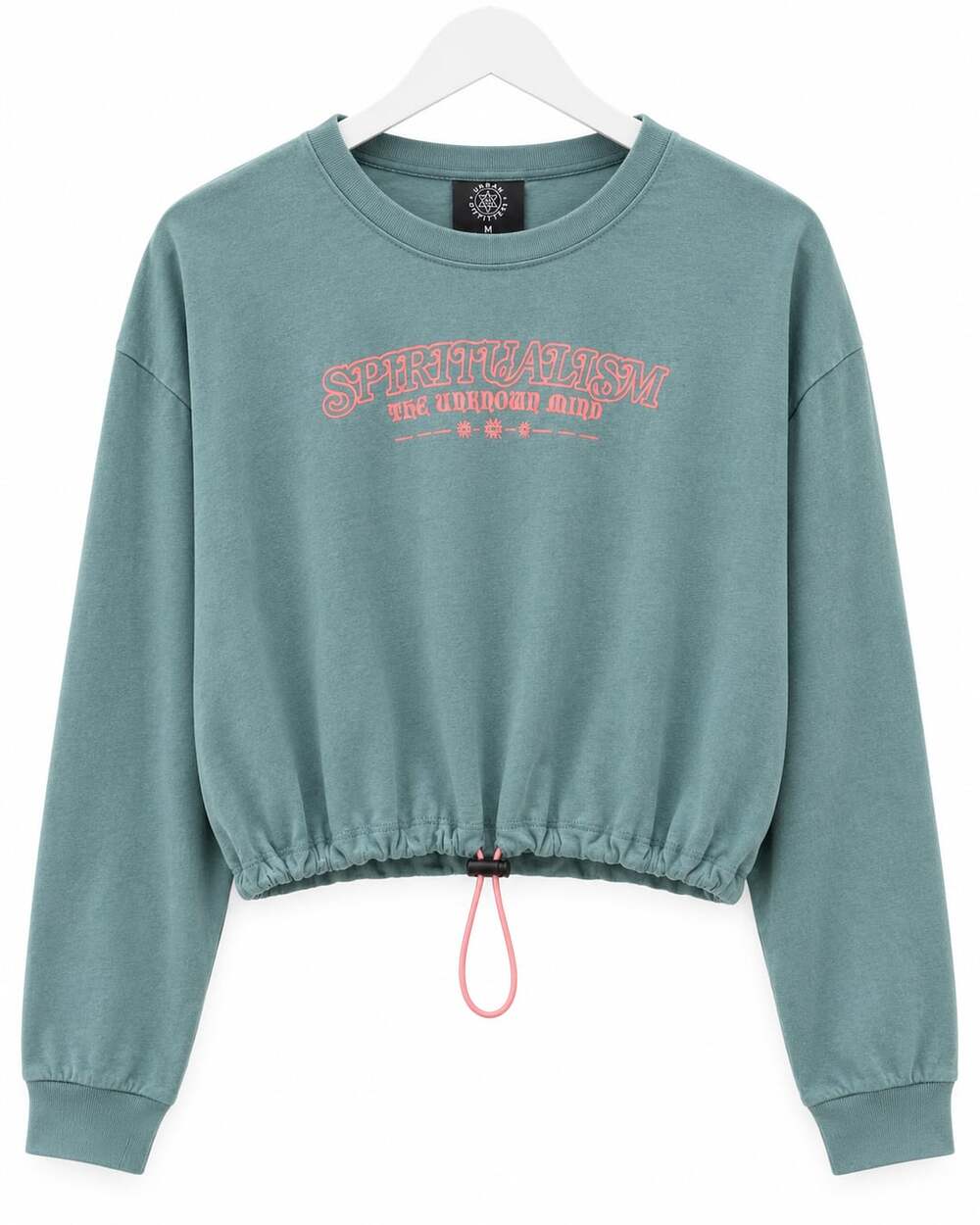 Urban Outfitters Spiritualism Drawstring Cropped Sweatshirt Size M Green